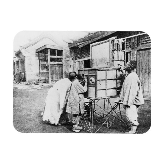 魔法ランタンc.1870(写真つき) マグネット (横)