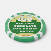 魔法レインボーラッキーシャムロックポットの金ゴールド誕生日 ポーカーチップ (シングル)