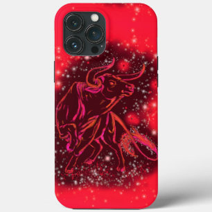 魔法レッドネオンブルランニングズアメージングスタリーナイト iPhone 13 PRO MAXケース