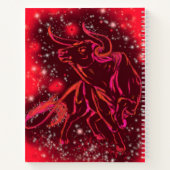 魔法レッドネオンブルランニングズアメージング星月夜 ノートブック (裏面)