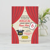 魔法ワンドマジシャンAny Age Birthday Party招待状 招待状 (スタンド正面)