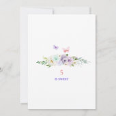 魔法ワンパープルピンクフェアリーバタフライ誕生日 招待状 (裏面)