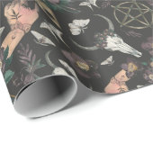 魔法不気味の魔女パターン ラッピングペーパー (ロールコーナー)