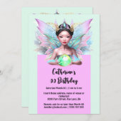 魔法中国のの妖精の王女のガラスのボガーリーール 招待状 (正面/裏面)