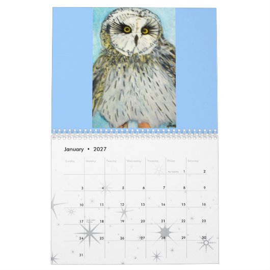 魔法予定表 カレンダー (1月 2027)