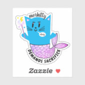 魔法人魚ねこ悪パーソナライズされた神 シール (シート)