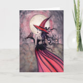 魔法使いおよびフクロウの挨拶状 カード (正面)