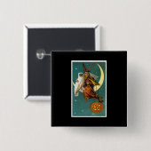 魔法使いおよび彼女のフクロウ 缶バッジ (正面&裏面)