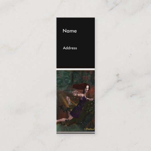 魔法使いおよび月 スキニー名刺 (正面)