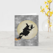魔法使いおよび猫 カード (黄色い花)