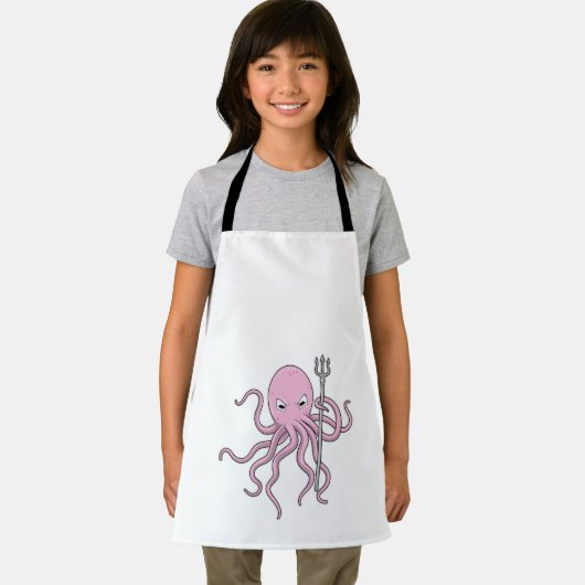 魔法使いとしてのタコとトライデント エプロン (インサイチュ)