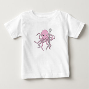魔法使いとしてのタコとトライデント ベビーTシャツ