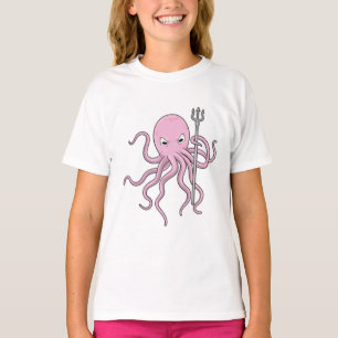 魔法使いとしてのタコとトライデント Tシャツ