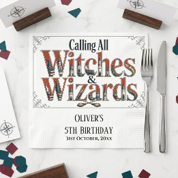 魔法使いと魔女のストーリーブックの誕生日 スタンダードカクテルナプキン