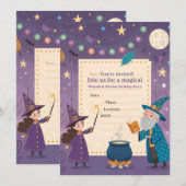 魔法使いと魔女の誕生日 招待状 (正面/裏面)