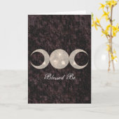 魔法使いのきちんとした三重の月の女神 カード (黄色い花)