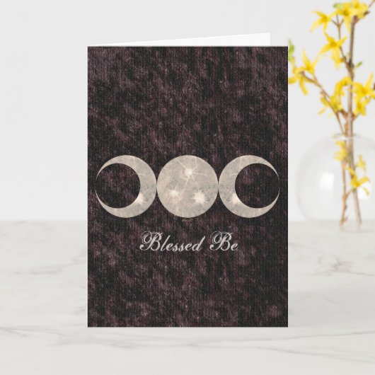 魔法使いのきちんとした三重の月の女神 カード (黄色い花)