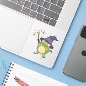 魔法使いのカエル シール (ノートパソコンとiPhone)