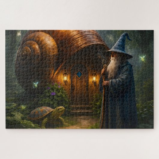 魔法使いのカタツムリの貝殻のコテージ 魔法の森 1014 ピース ジグソーパズル (横)