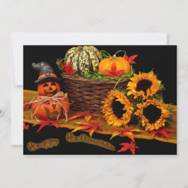 魔法使いのカボチャおよびヒマワリ 招待状