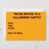 魔法使いのカボチャおよびヒマワリ 招待状 (裏面)