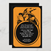 魔法使いのクリスタル・ボールのハローウィンパーティの招待状 招待状 (正面/裏面)