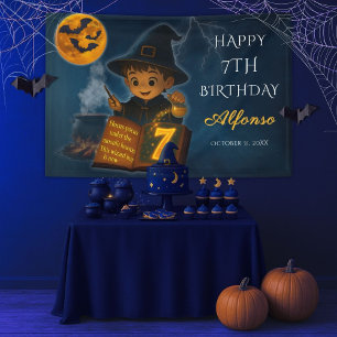 魔法使いのハロウィンお誕生日パーティーバナー 横断幕