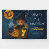 魔法使いのハロウィンお誕生日パーティーバナー 横断幕 (横)