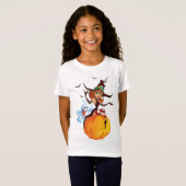 魔法使いのハロウィンのかわいいワイシャツ Tシャツ (正面フル)