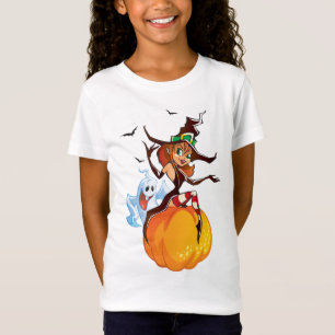 魔法使いのハロウィンのかわいいワイシャツ Tシャツ
