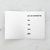 魔法使いのハロウィンの衣裳のパーティの招待状 招待状 (内部)