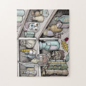 魔法使いの一服のキャビネットのパズル ジグソーパズル (縦)