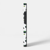 魔法使いの帽子と箒と鍋のハロウィンパターン iPhoneケース (左側面)