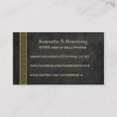 魔法使いの帽子の社会的なプロフィールカード 名刺 (裏面)