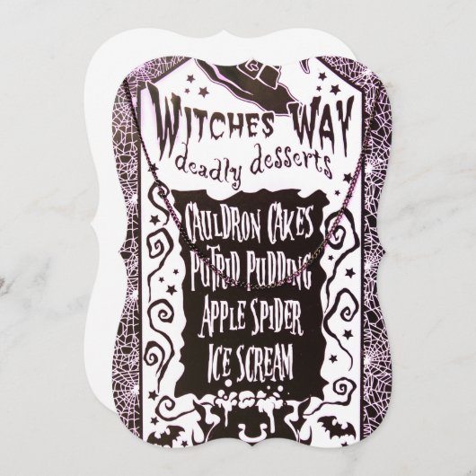 魔法使いの方法致命的なデザートメニューオーナメントカード メニュー (正面/裏面)
