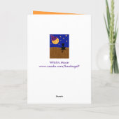 魔法使いの月のハロウィンの誕生日の挨拶状 カード (裏面)