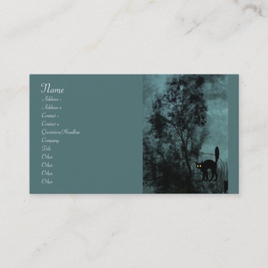 魔法使いの猫 名刺 (正面)