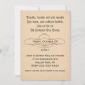 魔法使いの球のハローウィンパーティの招待状 招待状 (裏面)