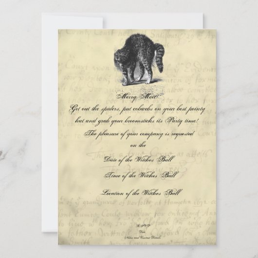 魔法使いの球ハロウィン 招待状 (裏面)