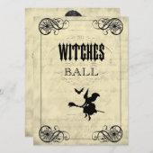 魔法使いの球ハロウィン 招待状 (正面/裏面)