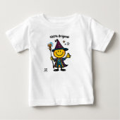 魔法使いの絵文字 - 面白くてカラフルな全身デザイン ベビーTシャツ (正面)