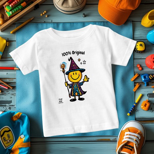 魔法使いの絵文字 - 面白くてカラフルな全身デザイン ベビーTシャツ
