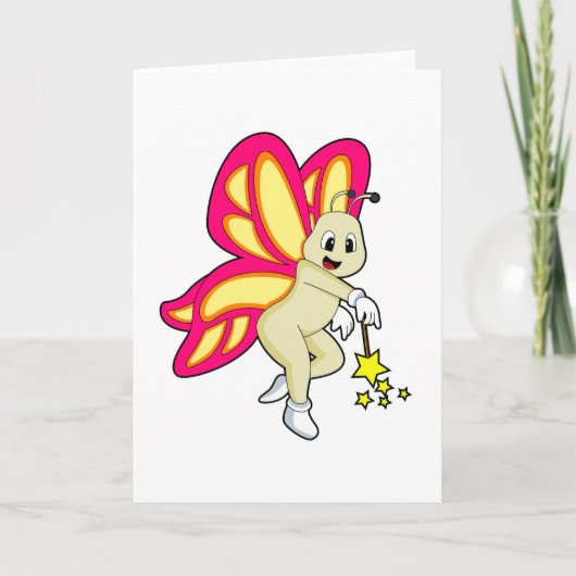 魔法使いの蝶　魔法の杖を持つ カード (正面)