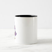 魔法使いの衣装を着た可愛らしい小鳥 ツートーンマグカップ (中央)