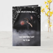 魔法使いの誕生日の願い カード (黄色い花)