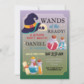 魔法使いの誕生日パーティーが準備された男の子の所で行く 招待状 (正面)