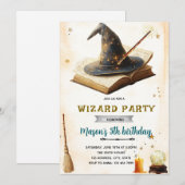 魔法使いの誕生日パーティー招待状 招待状 (正面/裏面)