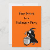 魔法使いの醸造物のハローウィンパーティの招待状 招待状 (正面)