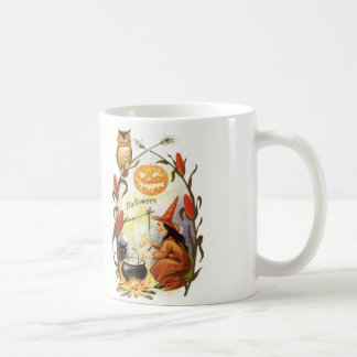 魔法使いの醸造物のヴィンテージハロウィン コーヒーマグカップ