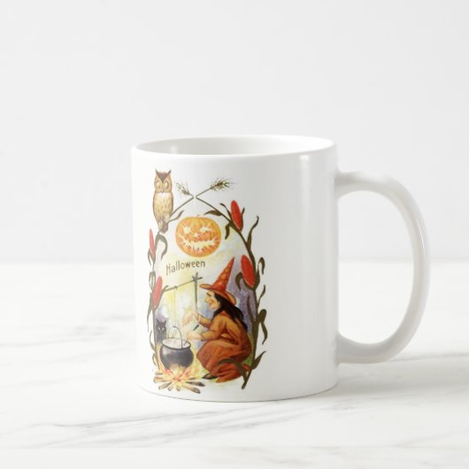 魔法使いの醸造物のヴィンテージハロウィン コーヒーマグカップ (右)